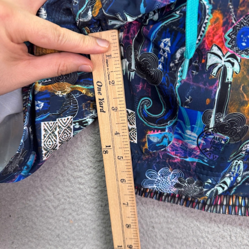 Robert Graham Swim Trunks Mens L Navy Blue Seahorse Tropical Print Shorts Beach - Picture 7 of 9